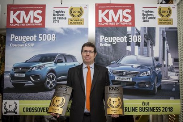 Groupe PSA : Peugeot 308 et 5008 élues véhicules business de l’année 2018