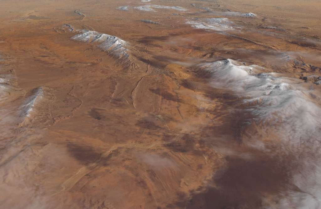 Sahara algérien enneigé (Photos prises par la NASA)