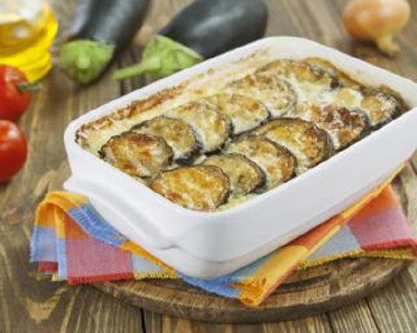 Gratin de pennes- aubergines-poulet