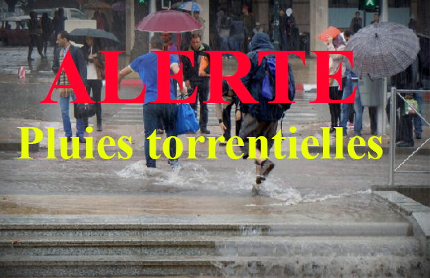 Alerte Météo- BMS: Pluie orageuse sur les régions côtières et proches côtières Centre et Est