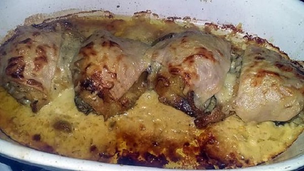 Cuisses de poulet gratinées