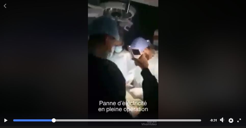 Vidéo- En Algérie, panne d’électricité en pleine intervention chirurgicale dans un hôpital