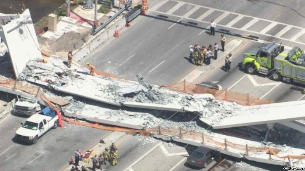 Au moins 6 morts dans l’effondrement d’un pont à Miami