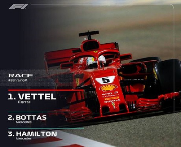 Formule 1 – Grand Prix de Bahreïn : Vettel, roi du désert