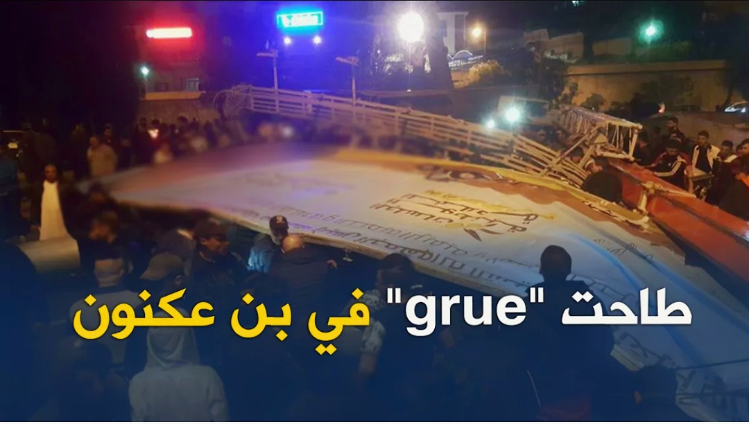 Vidéo: Chute d’une grue en plein autoroute à Alger !