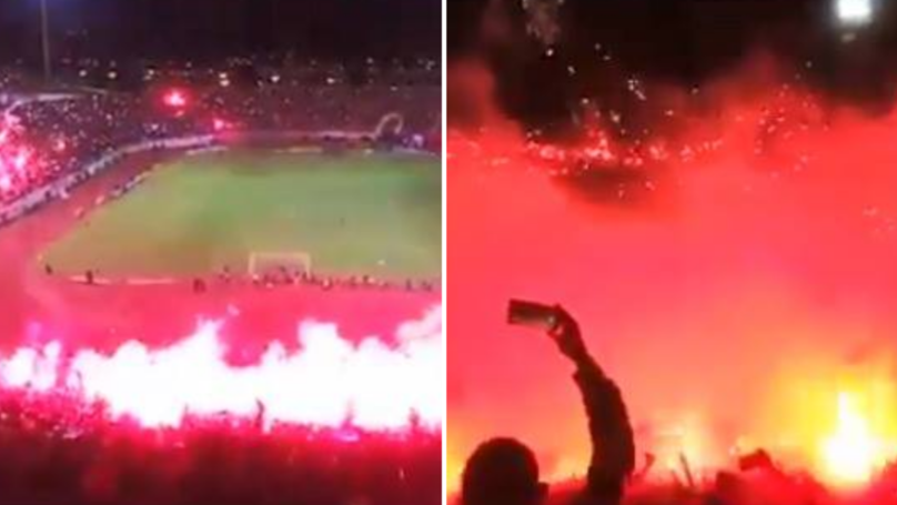 Ils mettent “le feu” à leur stade pour fêter l’accession
