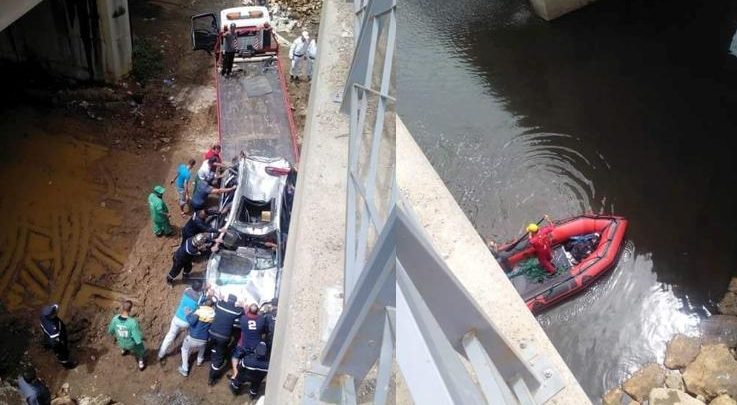 Chute d’un véhicule touristique dans les eaux de Oued El Harrach à Alger
