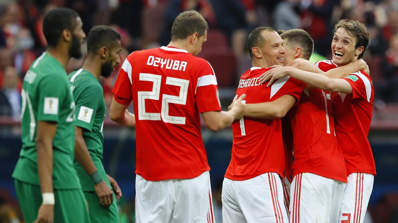 Coupe du monde 2018 : La Russie corrige les saoudiens 5-0 en match d’ouverture de son mondial