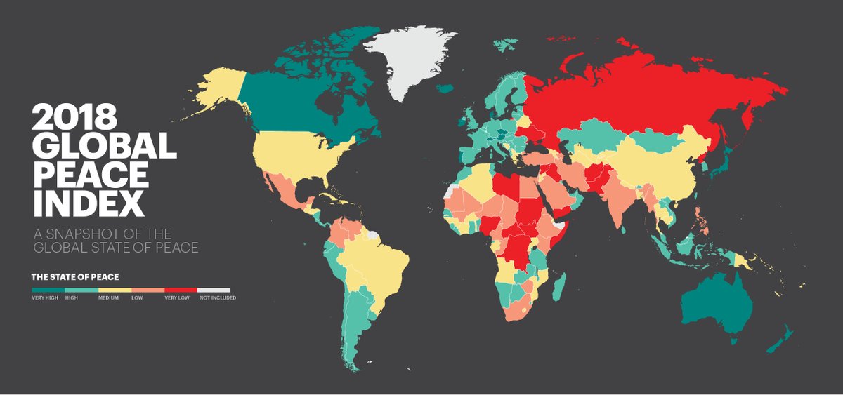 Classement 2018 des pays les plus pacifiques : L’Algérie 27e en Afrique et 109e au monde
