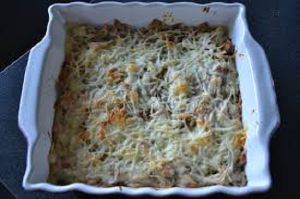 Gratin de crêpes aux merguez