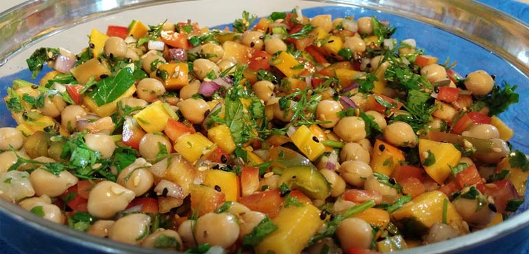 Recette: Salade de pois chiches aux oignons
