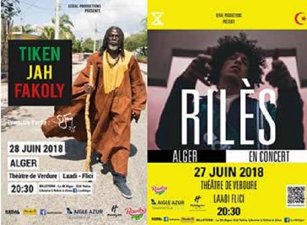 TIKEN JAH FAKOLY à Alger le 28 juin 2018 à partir de 20h30 au Théâtre de Verdure.