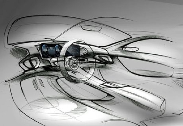Teaser : Habitacle du nouveau Mercedes-Benz GLE en esquisses