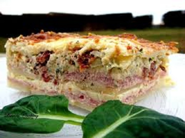 Recette: Mille feuille de pommes de terre et poivrons