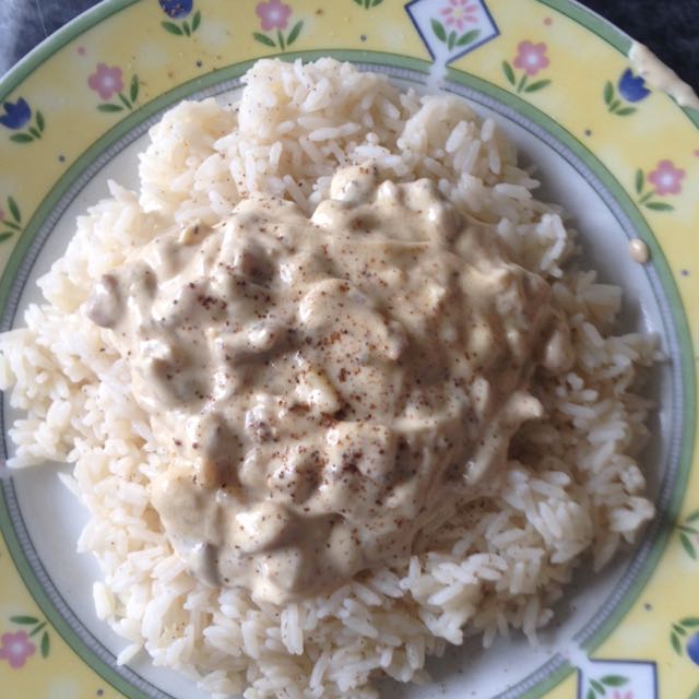 Recette: riz à la crème fraîche