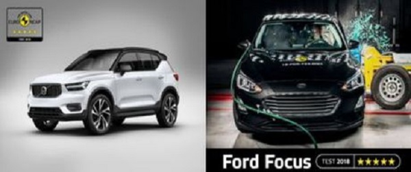 Euro Ncap : Carton plein pour Volvo XC40 et la Ford Focus