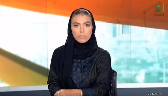 Une femme au JT saoudien