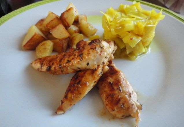 Recette: Aiguillettes de poulet au gingembre