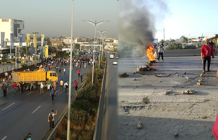 Photos: des manifestants bloquent la route de Boumerdès – Alger