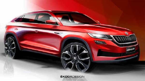 Skoda : Croquis du Kodia GT, le SUV Coupé de Skoda pour la Chine