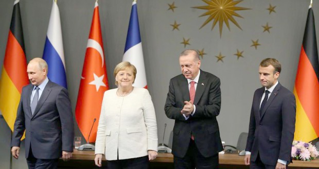 Syrie : Macron, Merkel, Poutine et Erdogan veulent un cessez-le-feu durable