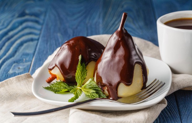 Papillotes poire/chocolat