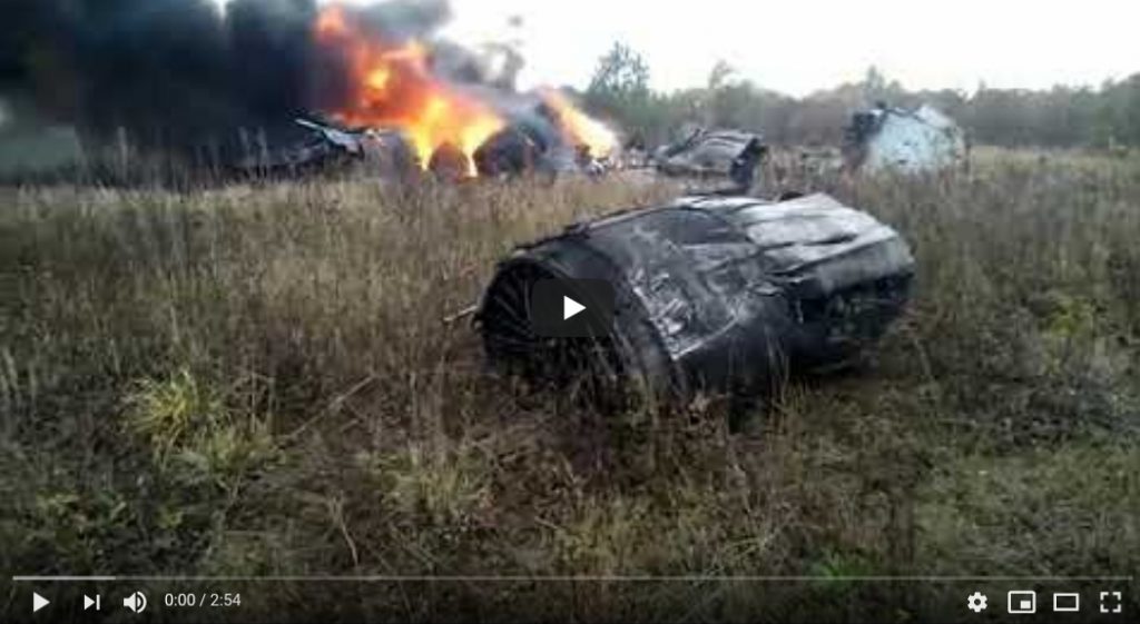 Vidéo: Un avion de chasse russe s’écrase près de Moscou !