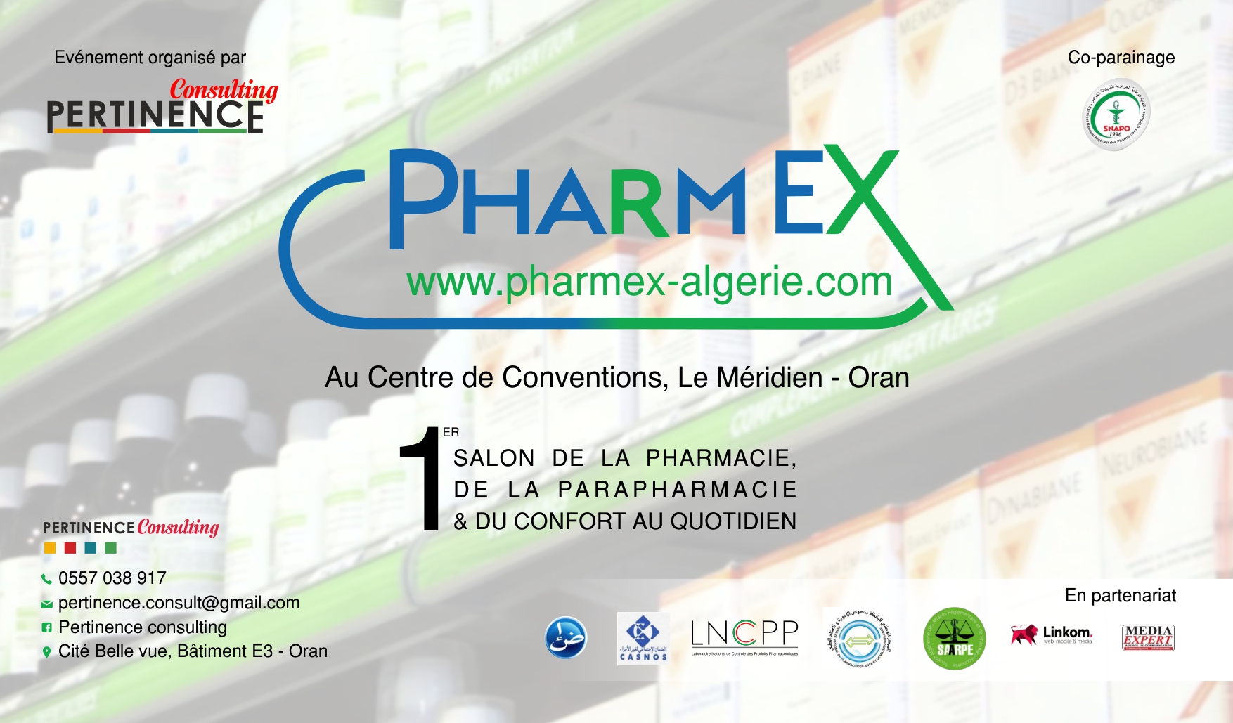 Pharmex 2018 : une cinquantaine d’exposants attendus à Oran à partir du 25 octobre