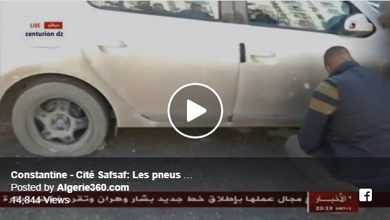 Constantine : Les pneus de 71 véhicules déchirés au couteau ! (Vidéo)