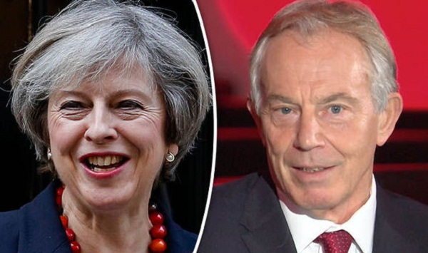 Grande-Bretagne: Tony Blair et Theresa May s&rsquo;écharpent publiquement sur le Brexit