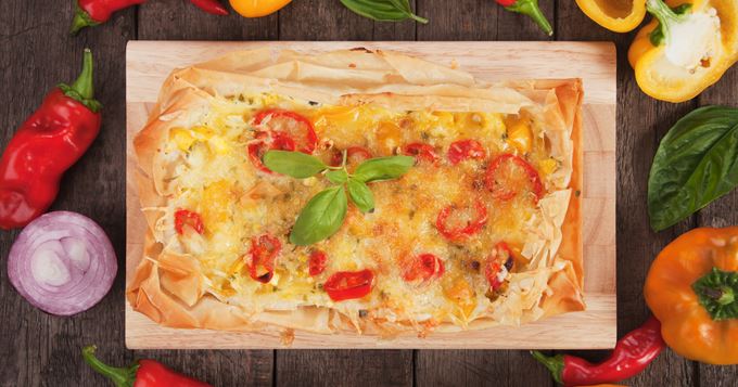 Pizza à la pâte filo