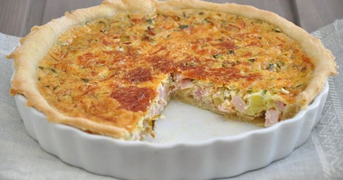 Quiche courgettes-lardons