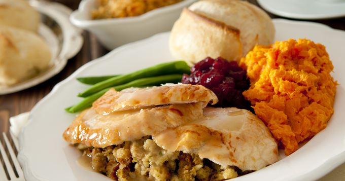 Dinde farcie et purée de patates douces