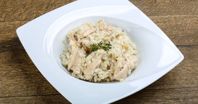 Risotto au poulet