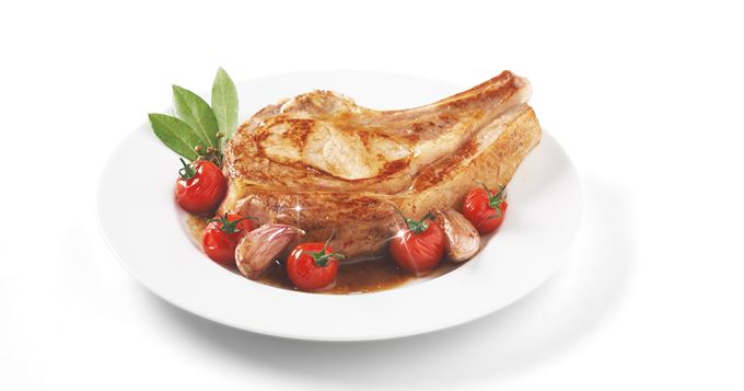 Côtes de veau aux tomates confites