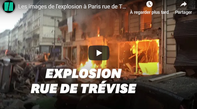 Paris: Une forte explosion fait 2 mort et plusieurs blessés !