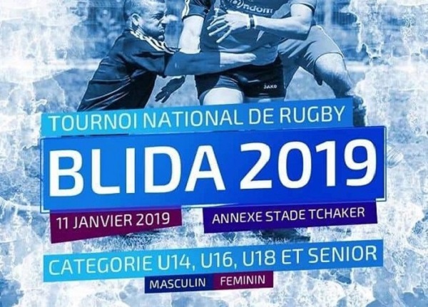 Le tournoi national de Rugby « Blida 2019 » le 11 janvier au stade Tchaker