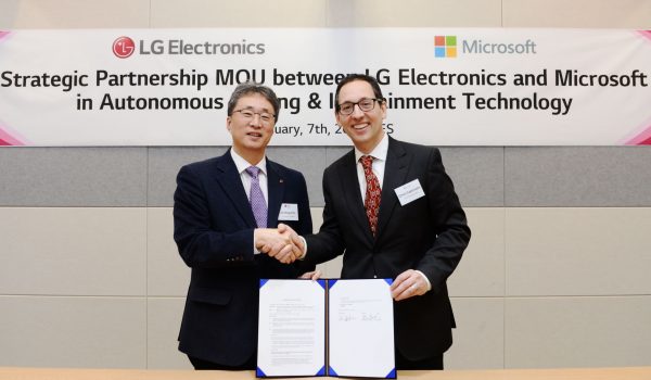 LG entame un partenariat avec Microsoft afin  d’accélérer la révolution automobile