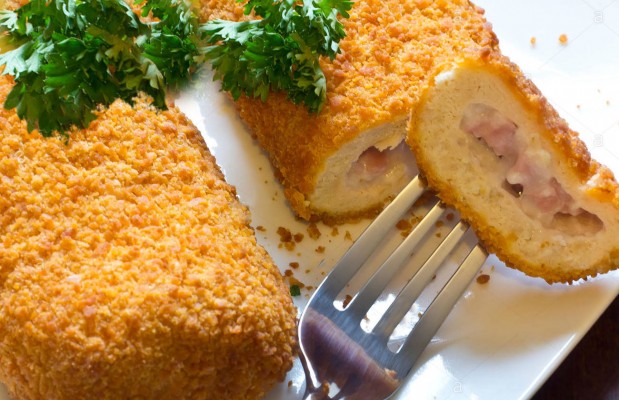 Recette: Poulet pané farci aux herbes