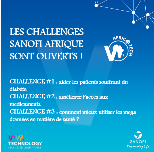 Afric@tech, Viva Technology 2019 : Sanofi lance 3 challenges aux start-ups africaines pour innover en sante