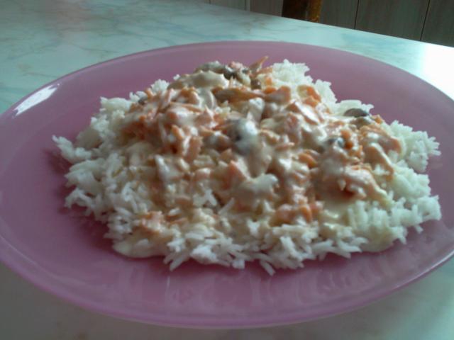 Recette: Riz à la crème fraîche