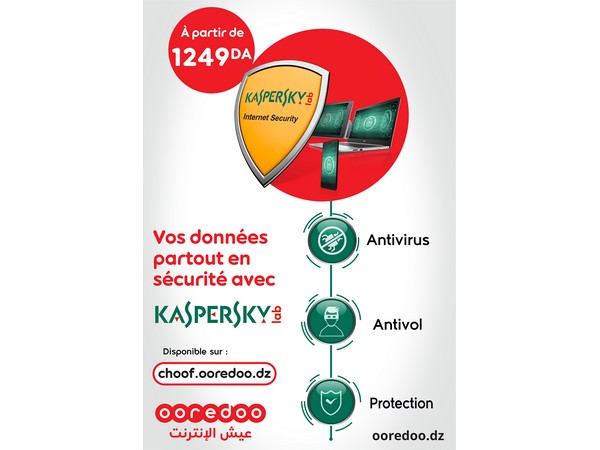 Assurez une protection optimale de votre vie numérique avec la nouvelle solution « Kaspersky Internet Security » by Ooredoo »