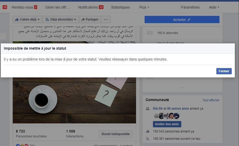 Facebook, Messenger et Instagram en panne !