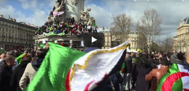 10 000 manifestants contre le 5ème mandat de Bouteflika à Paris ! [vidéo]
