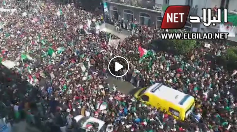 À alger, les manifestants ont fait preuve d&rsquo;un civisme en laissant passer une ambulance ! [Vidéo]