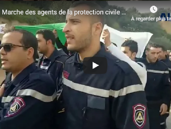 Vidéo : Les agents de la Protection Civile manifestent contre le pouvoir à Alger
