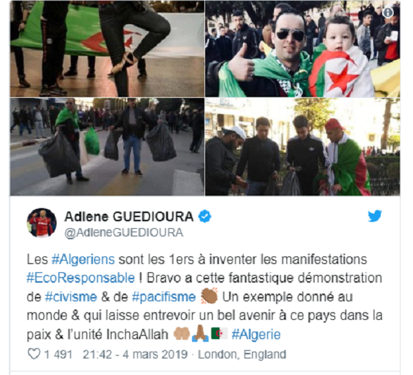 Adlène Guedioura apporte son soutien aux manifestations contre le 5e mandat
