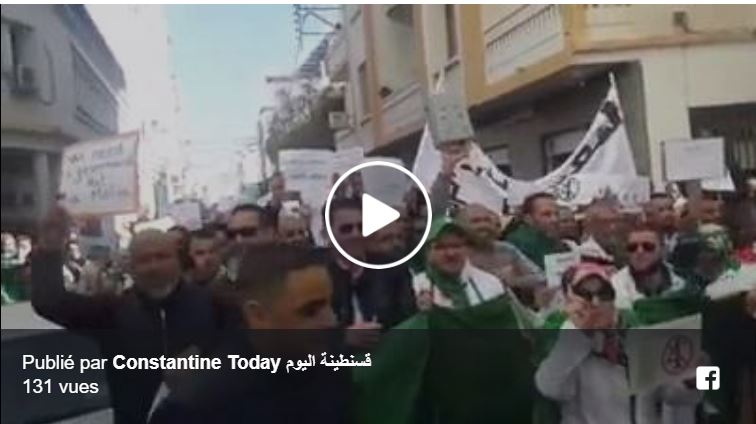 Vidéo : les enseignants de Constantine protestent contre le prolongement du 4e mandat
