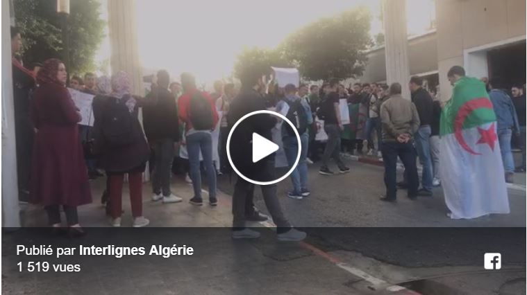Vidéo : manifestations des étudiants à Alger-centre contre le 5e mandat