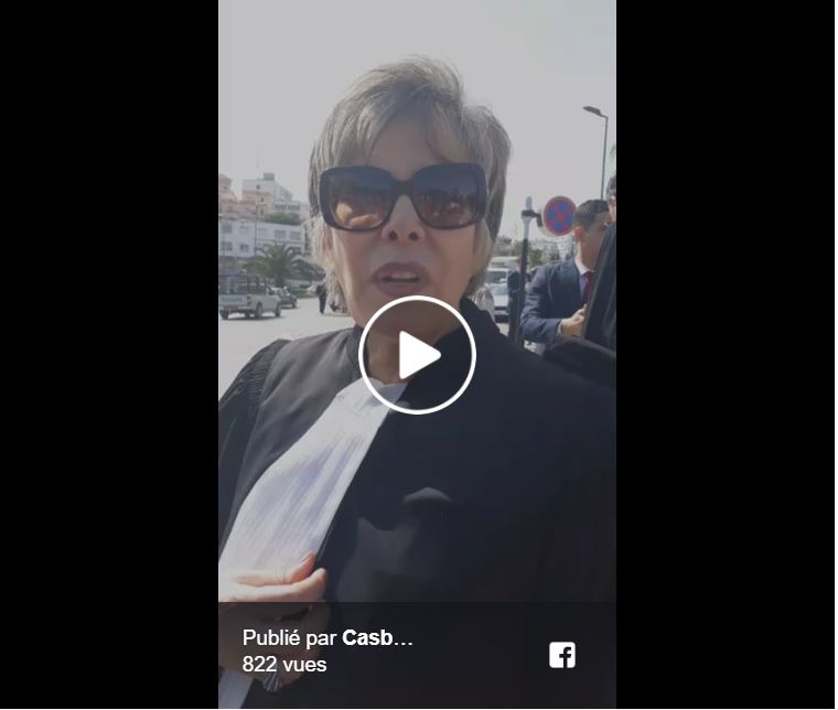 Vidéo :  déclaration de Zoubida Assoul lors du rassemblement des avocats devant le conseil constitutionnel